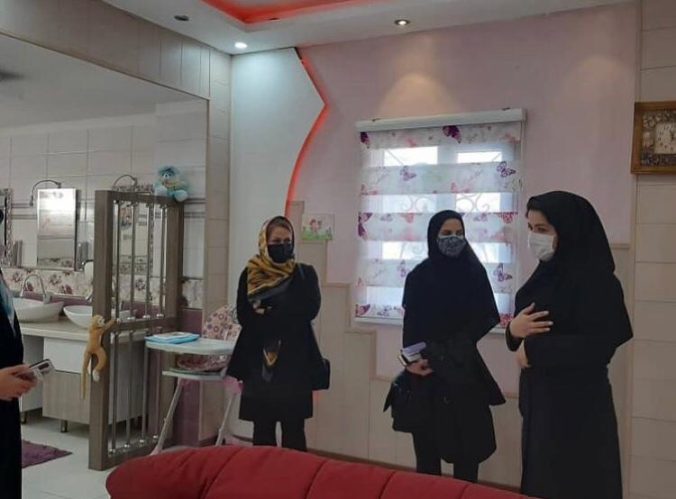 نمايندگان اداره كل آموزش هاي شهروندي واداره كل اموربانوان از اتاق مادروكودك بيهقي